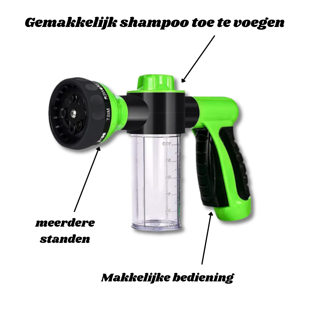 Honden Waterpistool met shampoo dispenser en meerdere standen