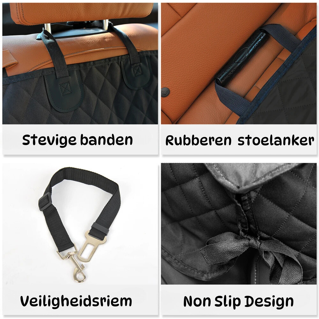 Honden autodeken met antislip en veiligheidsgordel
