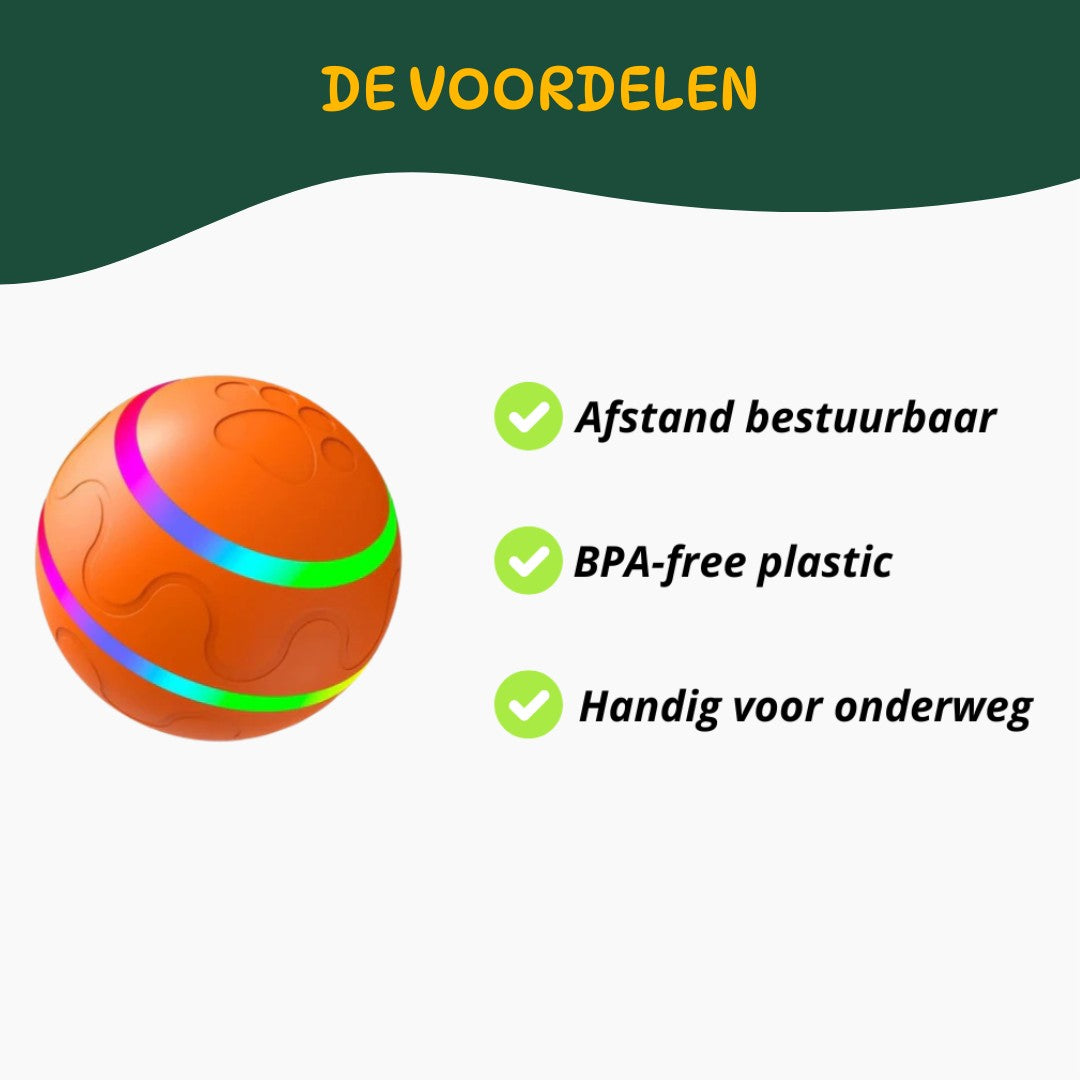 Interactieve kattenspeelbal met LED, op afstand bestuurbaar en BPA-vrij