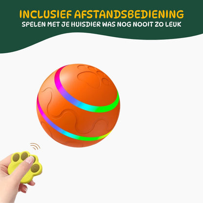 Interactieve kattenspeelbal met LED en afstandsbediening voor actief spelen