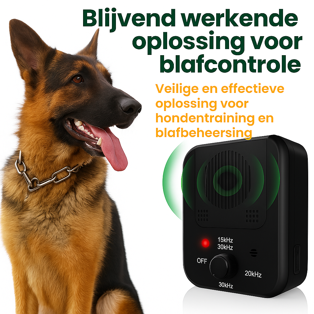 Barkbuddy_anti-blaf_apparaat de blijvende oplossing om het blaffen van honden tegen te gaan. dit apparaat is veilig en effectief en het mooiste pijnvrij voor honden
