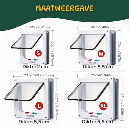 Kattenluik met Veiligheidsslot voor Katten en Kleine Honden