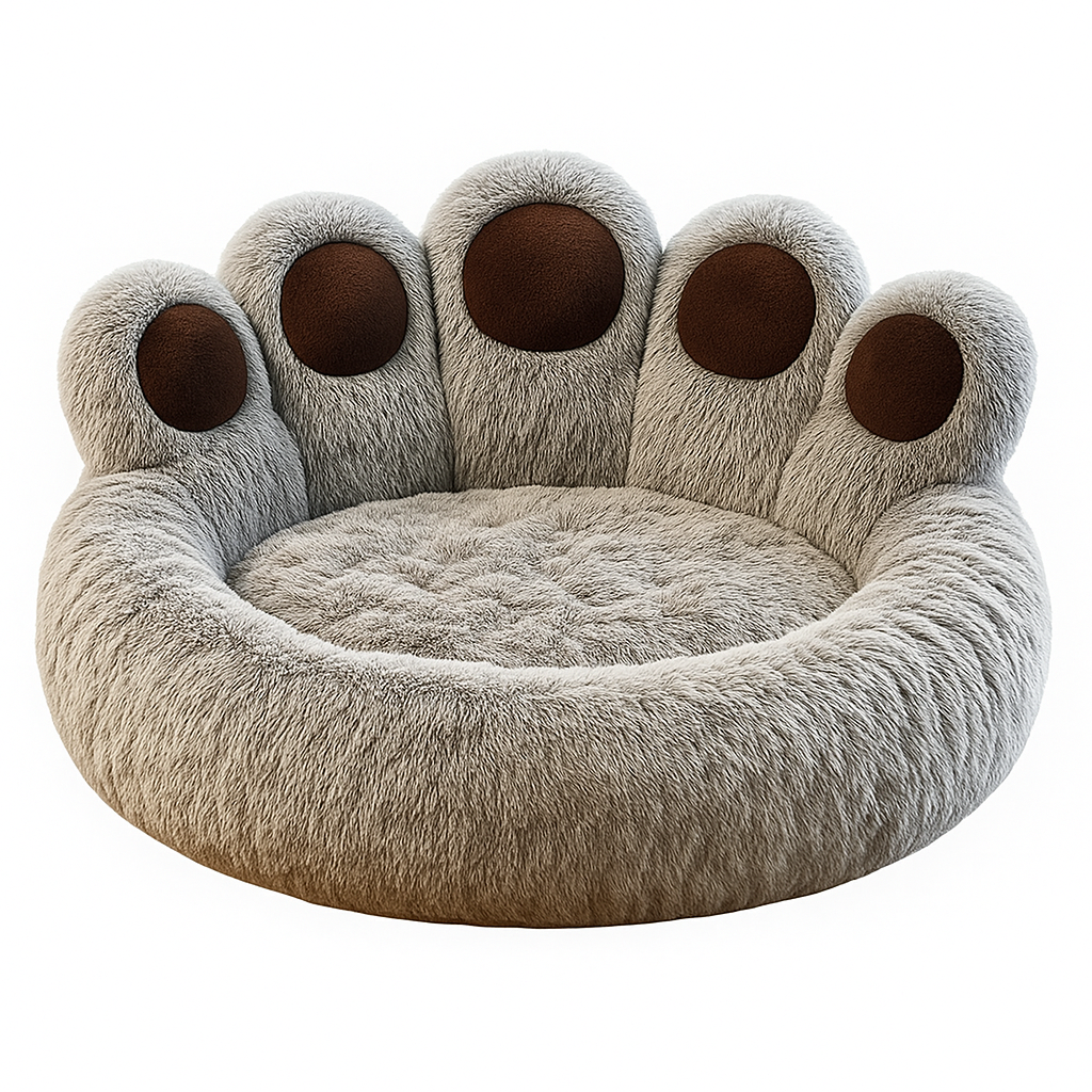 PetDream Donutmand - Extra Zacht Huisdierenbed Grijs