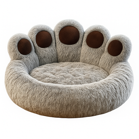 PetDream Donutmand - Extra Zacht Huisdierenbed Grijs