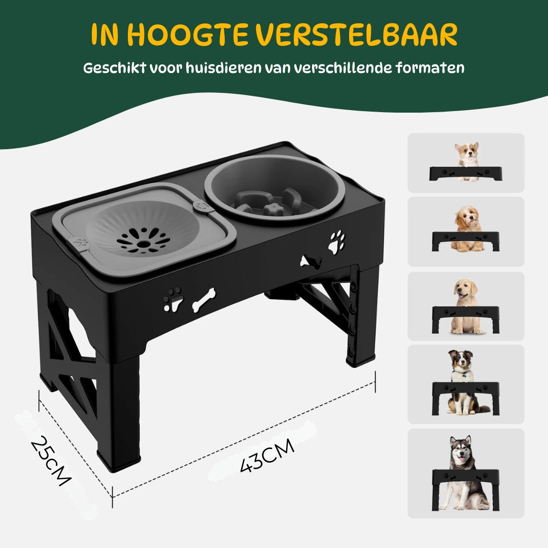 Petraise_deluxe_verhoogd_voerstation dat voor elk formaat huisdier geschikt is