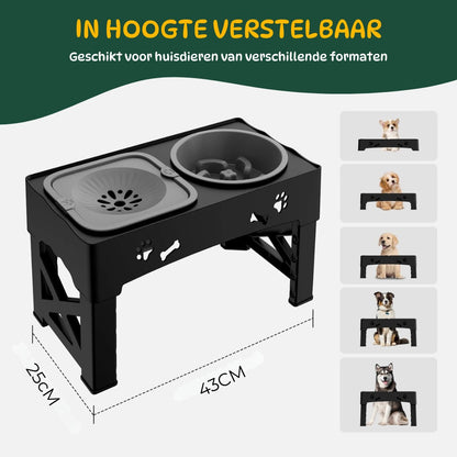 Petraise_deluxe_verhoogd_voerstation dat voor elk formaat huisdier geschikt is