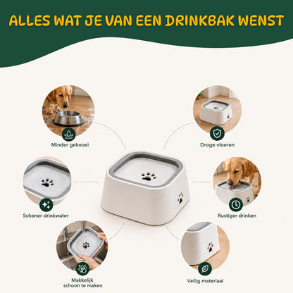 Anti-Knoei Drinkbak voor Honden - Houd Je Vloer Droog