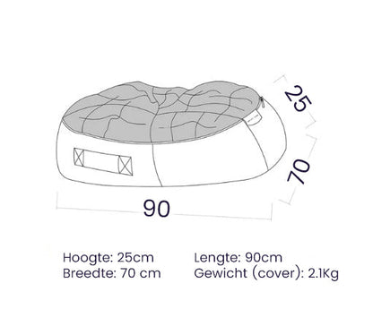Orthopedisch Luxe Huisdier Loungebed Met Antislipbodem