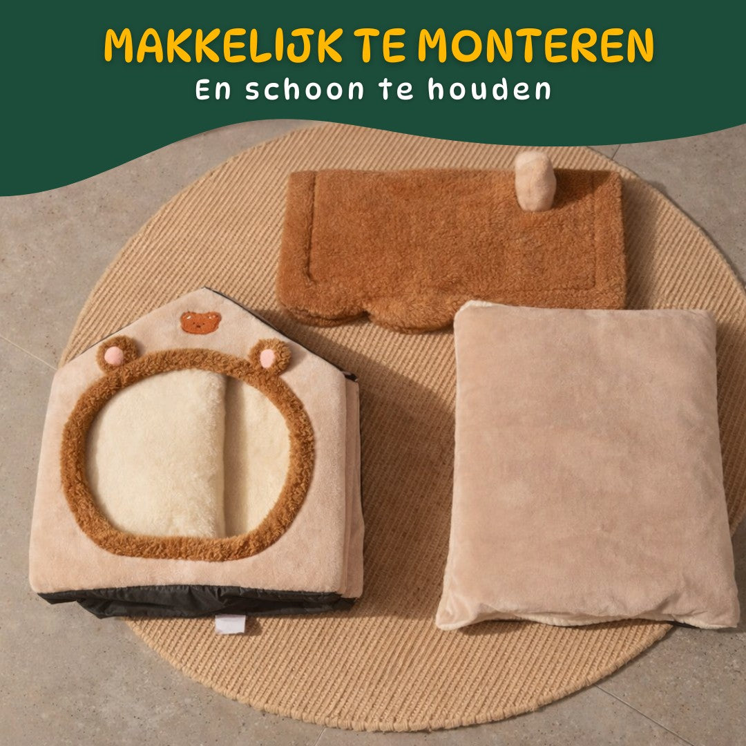 inklapbaar kattenhuisje met uitneembaar kussen