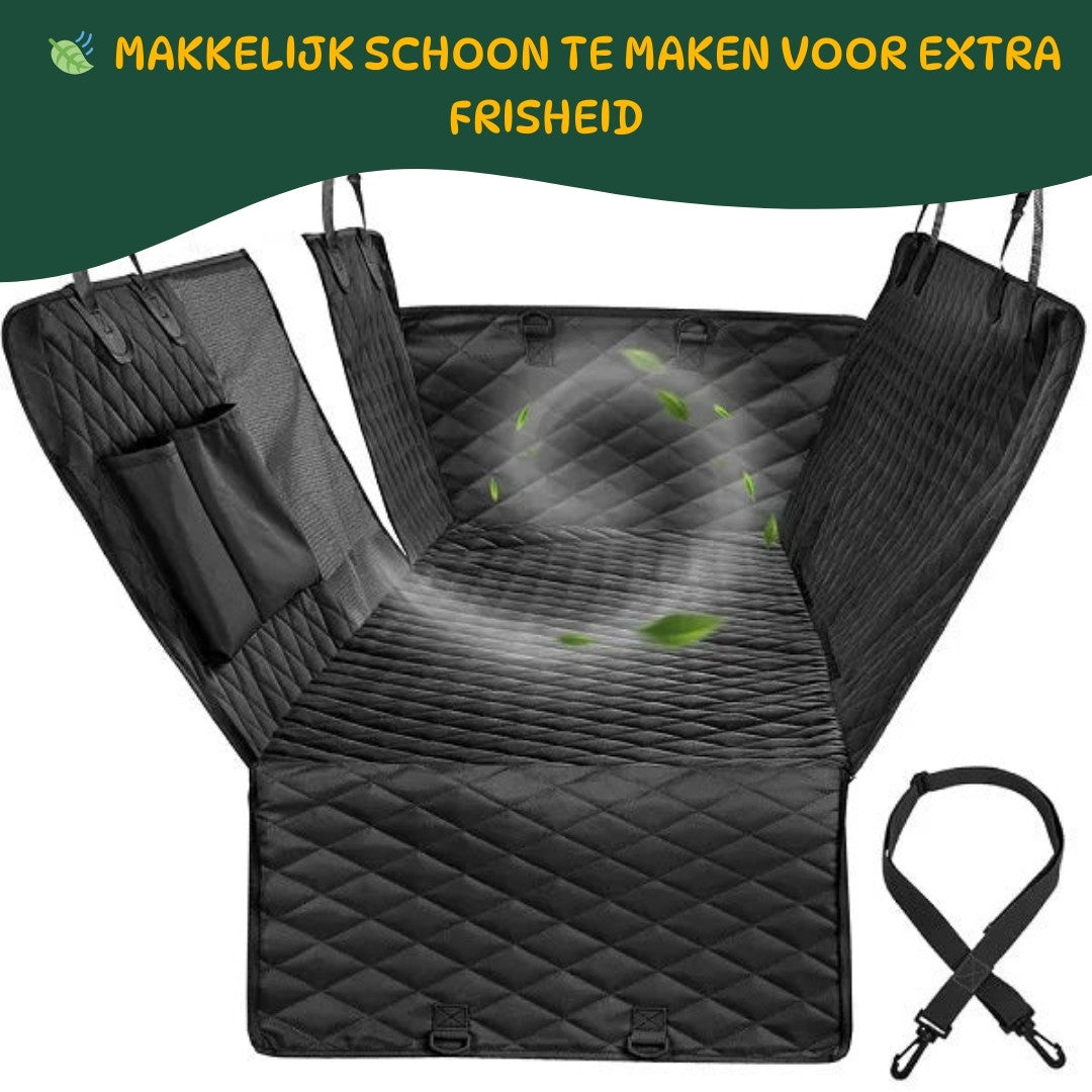 Honden autodeken met zijflappen en veiligheidsgordel