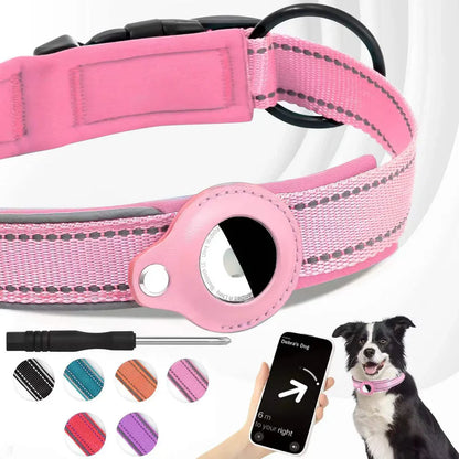 track_halsband_ voor hond_roze