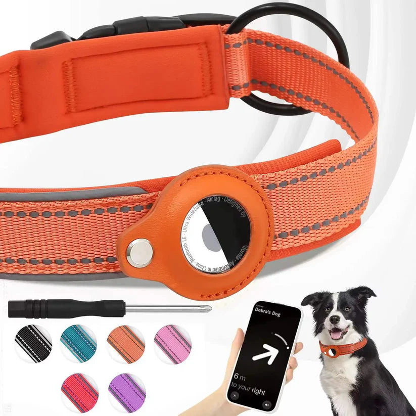 track_halsband_voor hond_oranje_