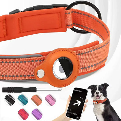 track_halsband_voor hond_oranje_
