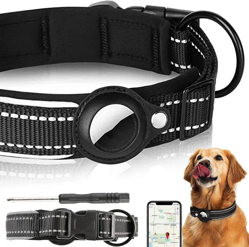 track_halsband_voor hond zwart